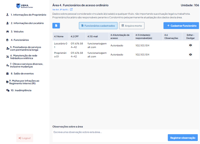 Sistema de Informações e Comunicação do Vema Business Center