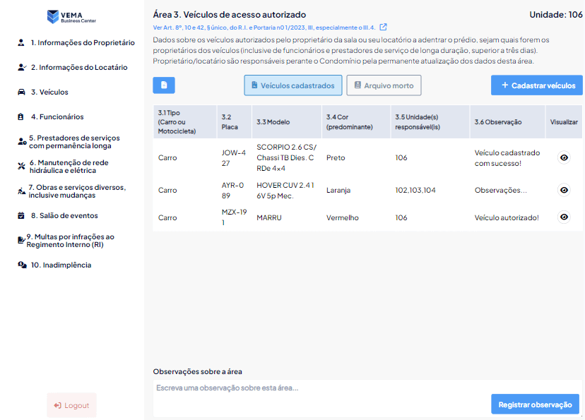 Sistema de Informações e Comunicação do Vema Business Center